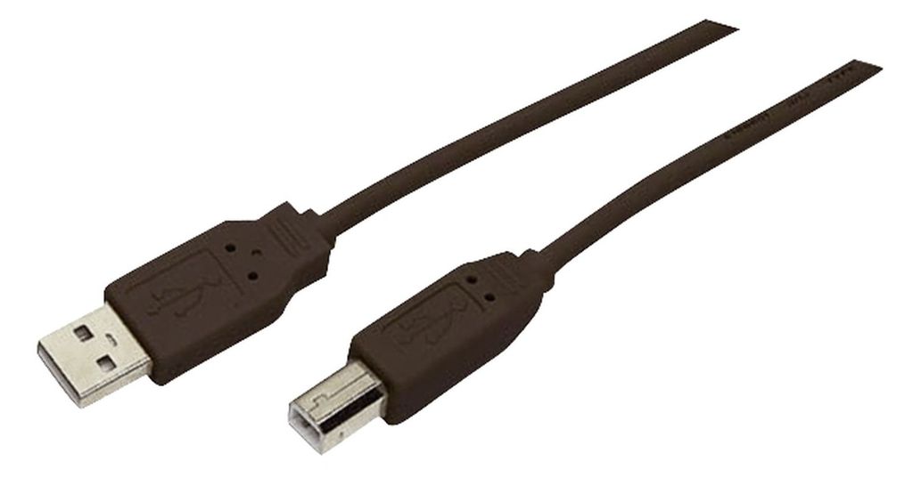 MediaRange Anschlusskabel USB 2.0 A->B St/St 3m schwarz Immagine del prodotto 