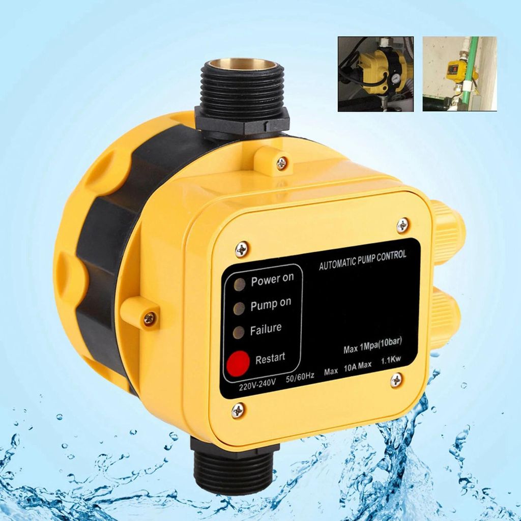 Druckschalter Wasserpumpe ohne Kabel 10 Bar Trockenlaufschutz Pumpensteuerung Hauswasserwerk Druckwächter Gartenpumpe Drucktaster