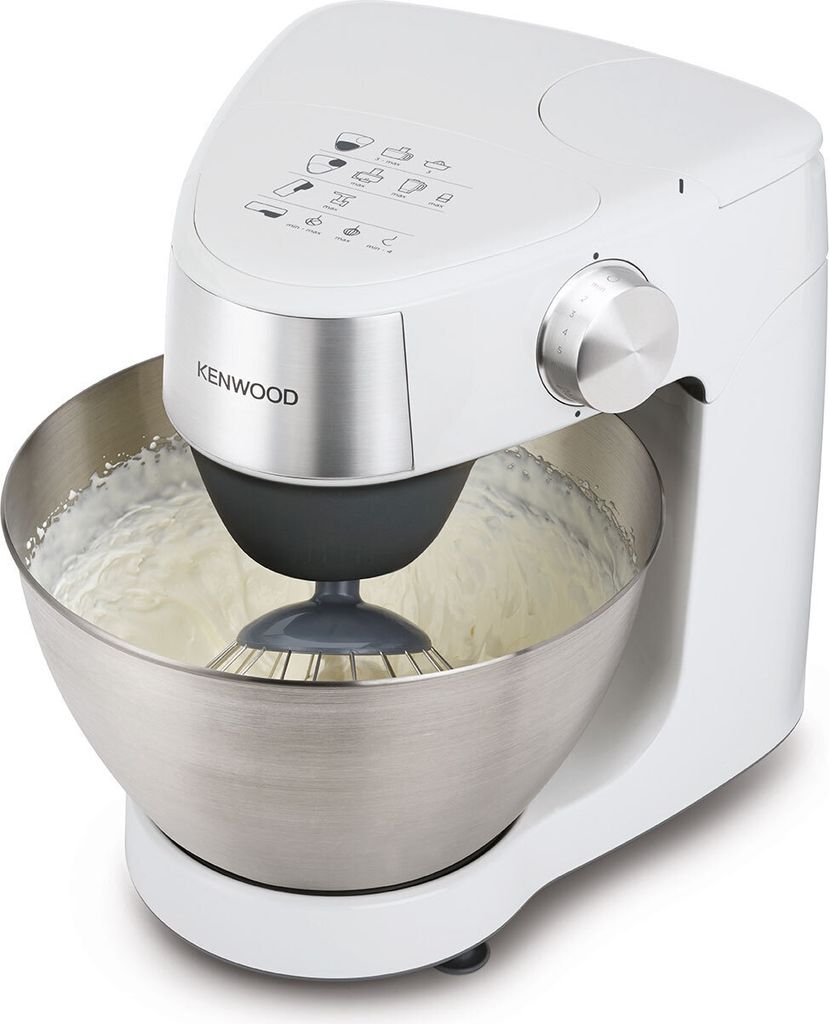 Kenwood Prospero Plus Küchenmaschine für Gebäck, 4.3L Kompaktschüssel, K-Schneebesen, Knethaken und Schneebesen, KHC29.J0WH, 1000W, White