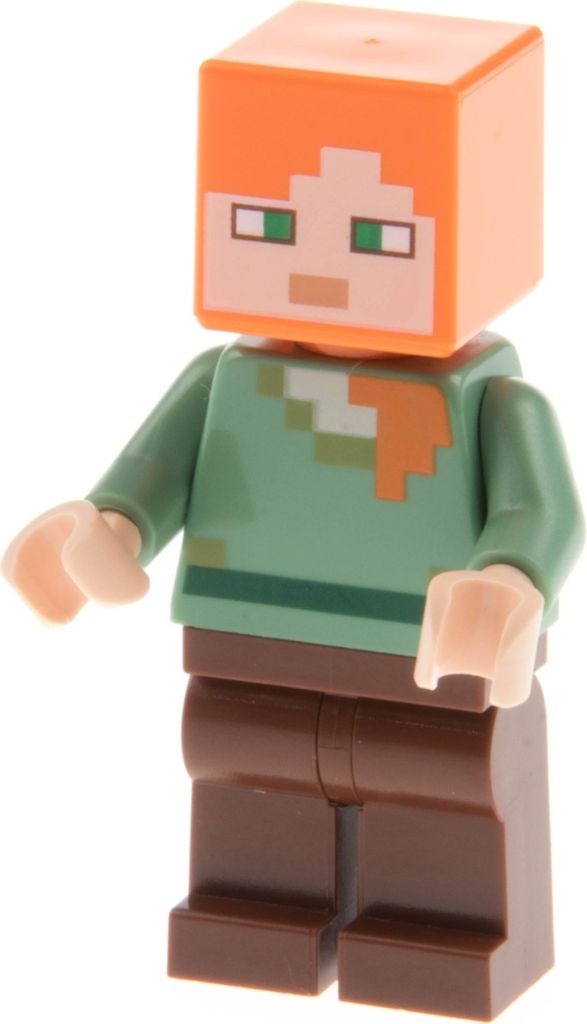 1x Lego Minifigur Minecraft Alex Beine rot braun 21128 973pb2186c01 min017