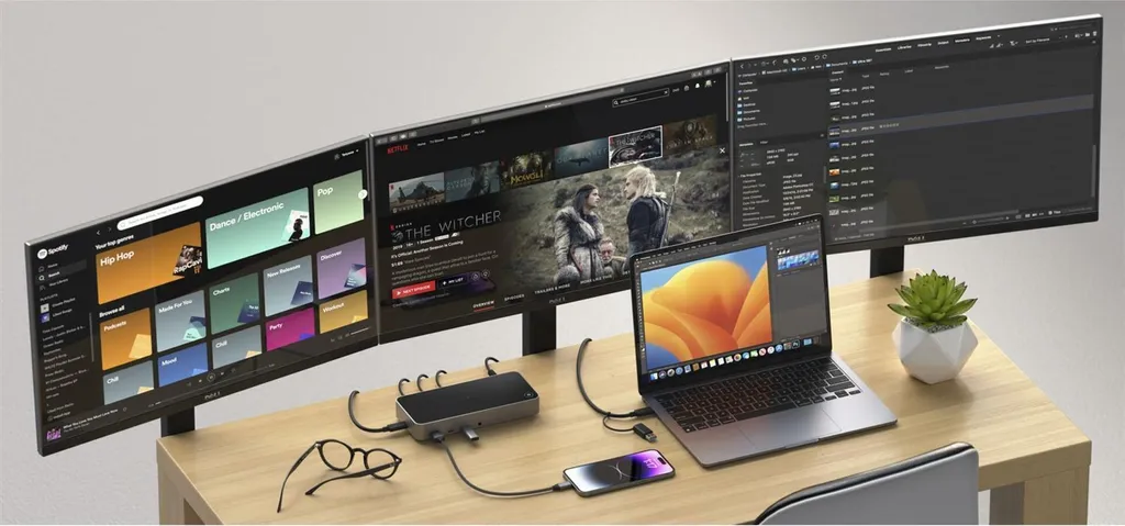 Solution Triple Écran 4K Satechi pour Ordinateur USB-C USB-A avec Câble - 20