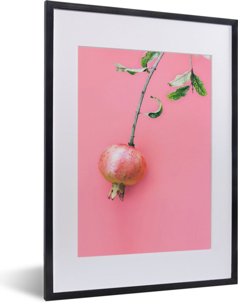 MuchoWow Gerahmtes Poster Pflanzen - Sommer - Rosa 30x40 cm - Poster mit Schwarzem Bilderrahmen Wandposter Rahmen Foto Bilder - Wandposter Schlaf...