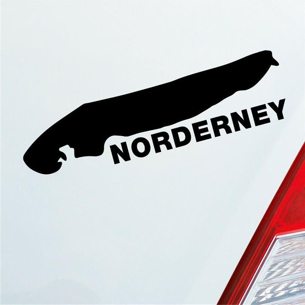 Auto Aufkleber Norderney Insel Deutschland Urlaub 10x3 cm Schwarz Matt Sticker Heckscheibenaufkleber