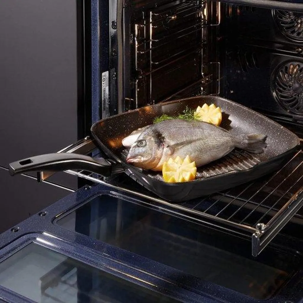 Mini poêle à viande et légumes 14 cm induction avec surface grillagée