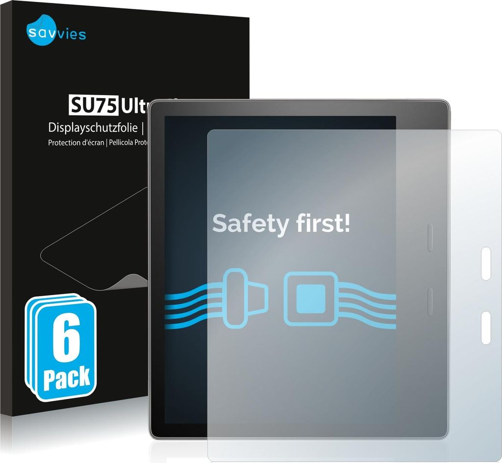6x Für Amazon Kindle Oasis 2017 (9.Gen) / 2019 (10.Gen) Schutzfolie Savvies Displayschutz Display Schutz Folie Klar Transparent