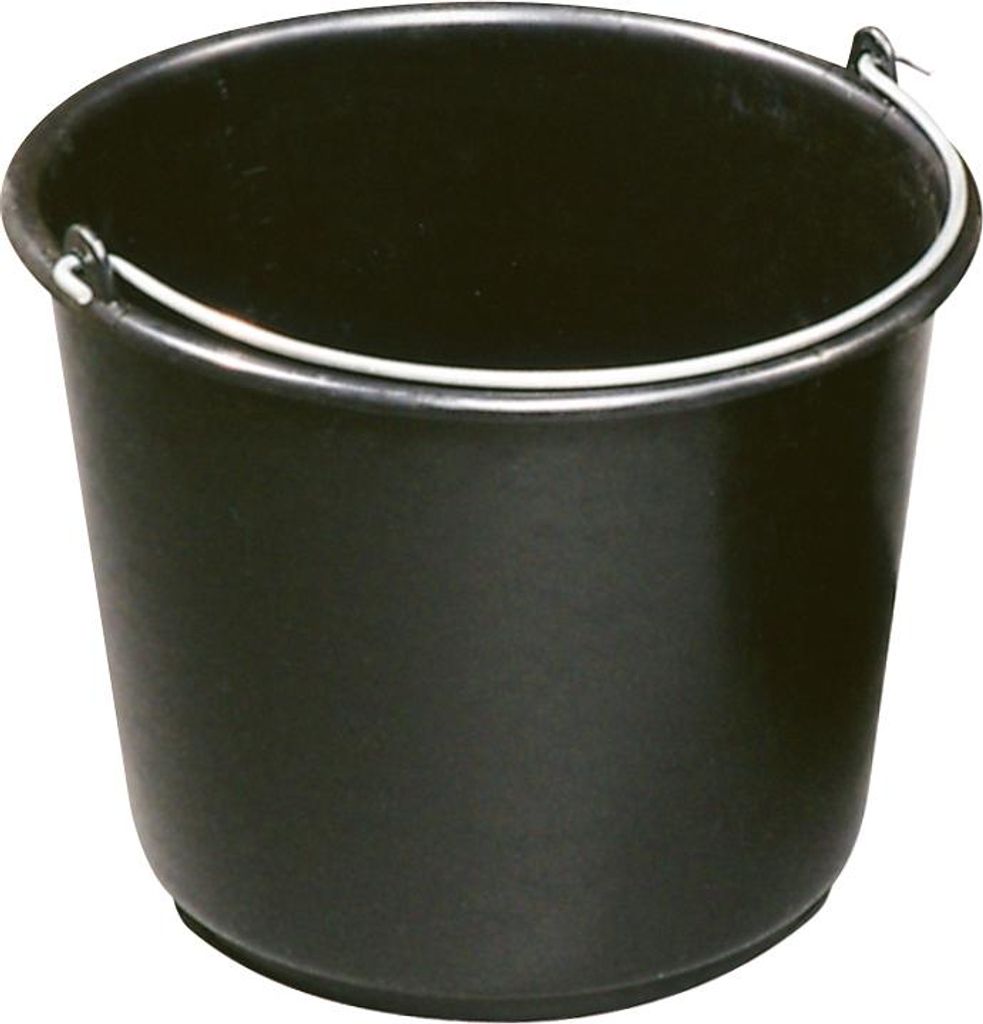 Secchio ReCycled 16 litri, da costruzione, plastica, nero Immagine del prodotto 