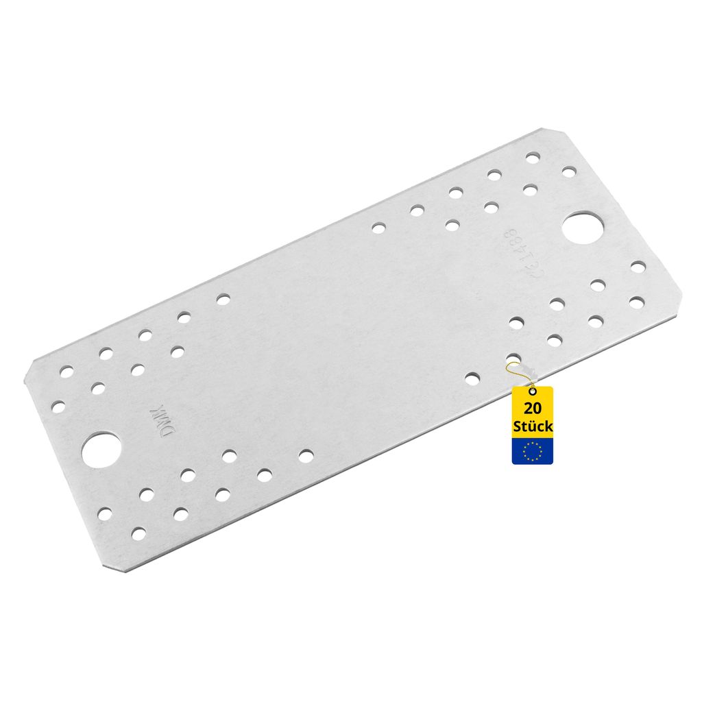 DMX - Flachverbinder verzinkt 20er Set 210x90x2,5 - Produktbild 