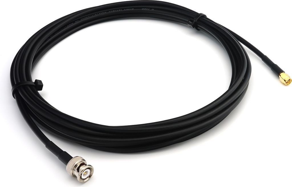 7m BNC Stecker auf SMA Stecker RG58 Koaxialkabel - BNC SMA Verlängerungskabel 7 Meter Jumper Kabel (50 Ohm) - Schwarz Antennenkabel für HAM Radio...