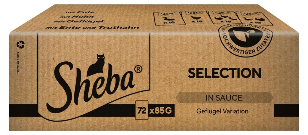 Sheba Selection in Sauce Katzenfutter Geflügelauswahl, 72 Produktbild 