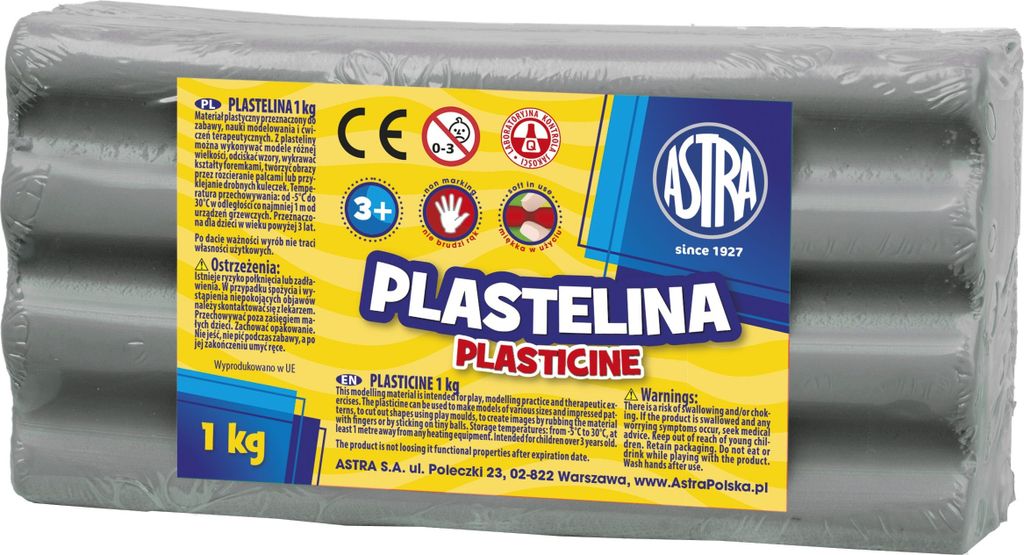 ASTRA Knetmasse 1kg Grau, 303111023