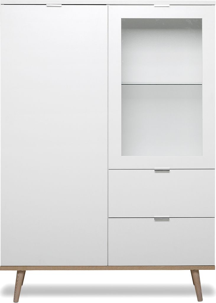finori Göteborg 53 Highboard, weiß / Nachbildung Sonoma Produktbild 