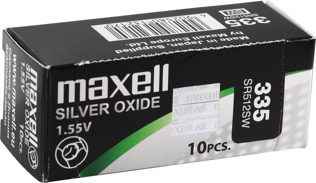 MAXELL Knopfzellen, 0% Quecksilber, VE 10 Stk 301 - 399 Produktbild 
