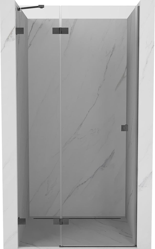Mexen Lunar Duschdrehtür links 70 cm, transparent, gebürstetes Gun Gray - 834-070-000-66-00-L