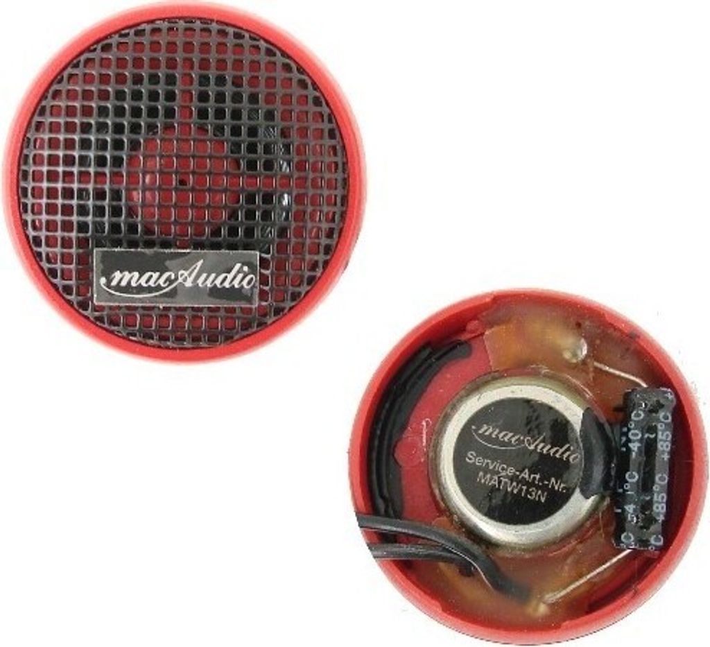 1 Paar mac Audio 20 mm Hochtöner, Red Attack Tweeter, SERVICEWARE