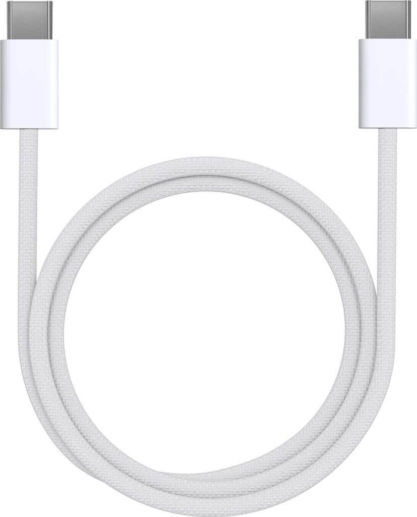 Kabel USB-C USB-C für iPhone 15 / 15 PLUS / 15 PRO / 15 PRO MAX - Geflochtenes Nylon Weiß 2m Phonillico