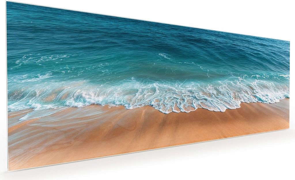 Küchenrückwand Spritzschutz Glas mit Motiv Sandstrand Wellen 40 x 40 cm