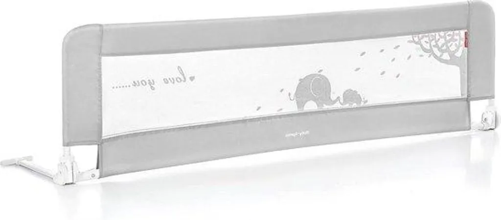 Barrière de lit escamotable pour enfant, protection antichute grise 120cm