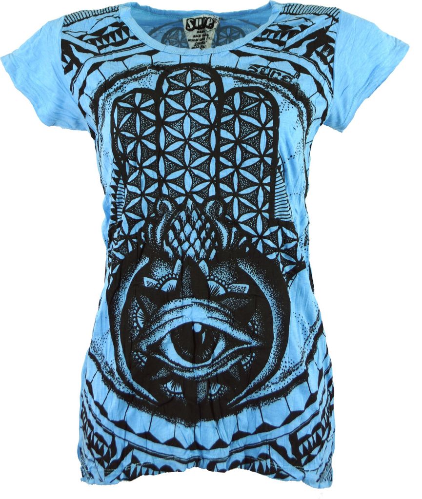 Sure T-Shirt Fatimas Hand - Hellblau, Damen, Baumwolle, Größe: S