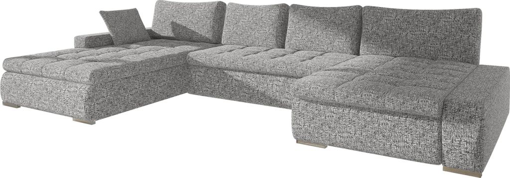 MIRJAN24 Ecksofa Caro, U-Form Couch mit Bettkasten und Schlaffunktion, Polsterecke, Couchgarnitur für Wohnzimmer (Farbe: Bella 65)