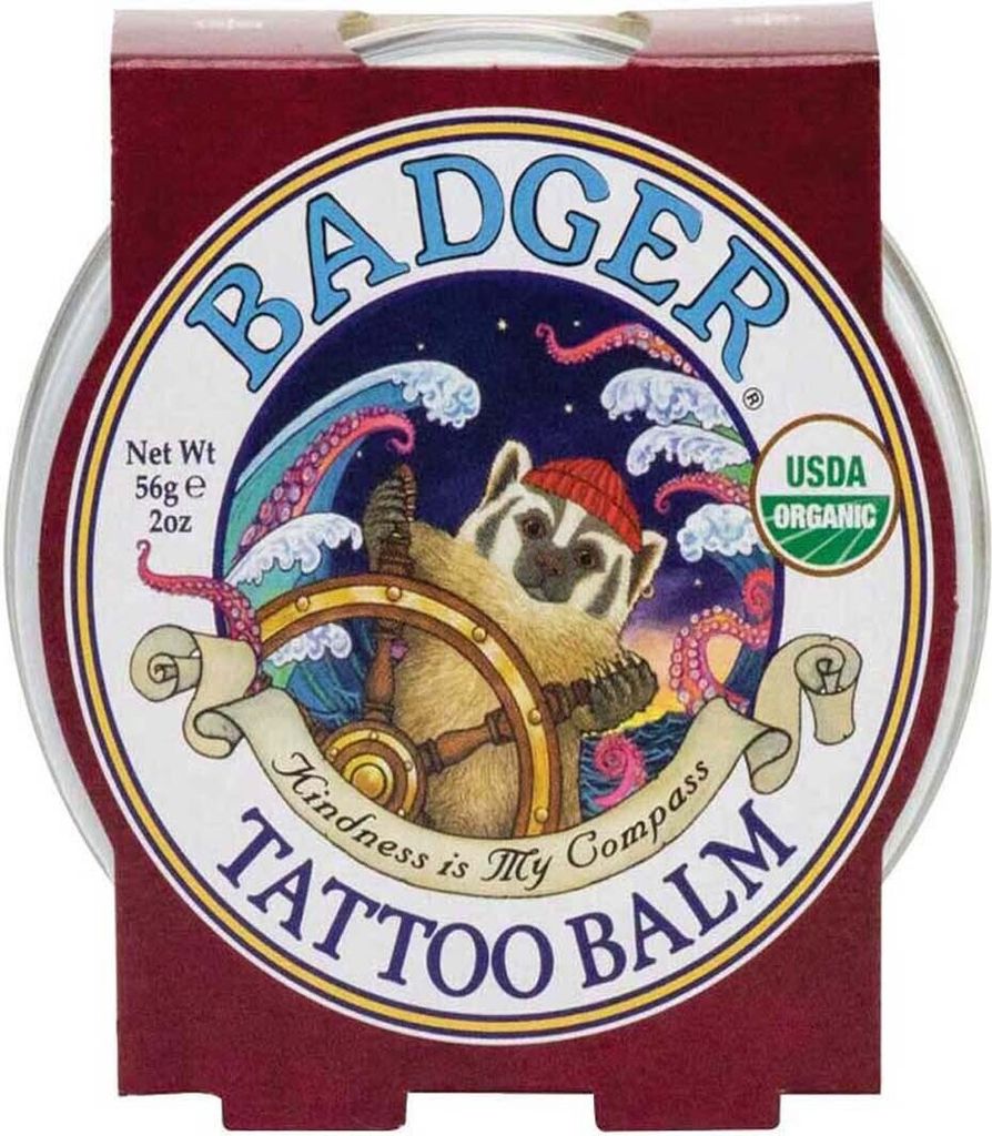 Badger Tattoo Balm Feuchtigkeitspflege Kokosnussöl Tamanu-Öl Balsam 720312