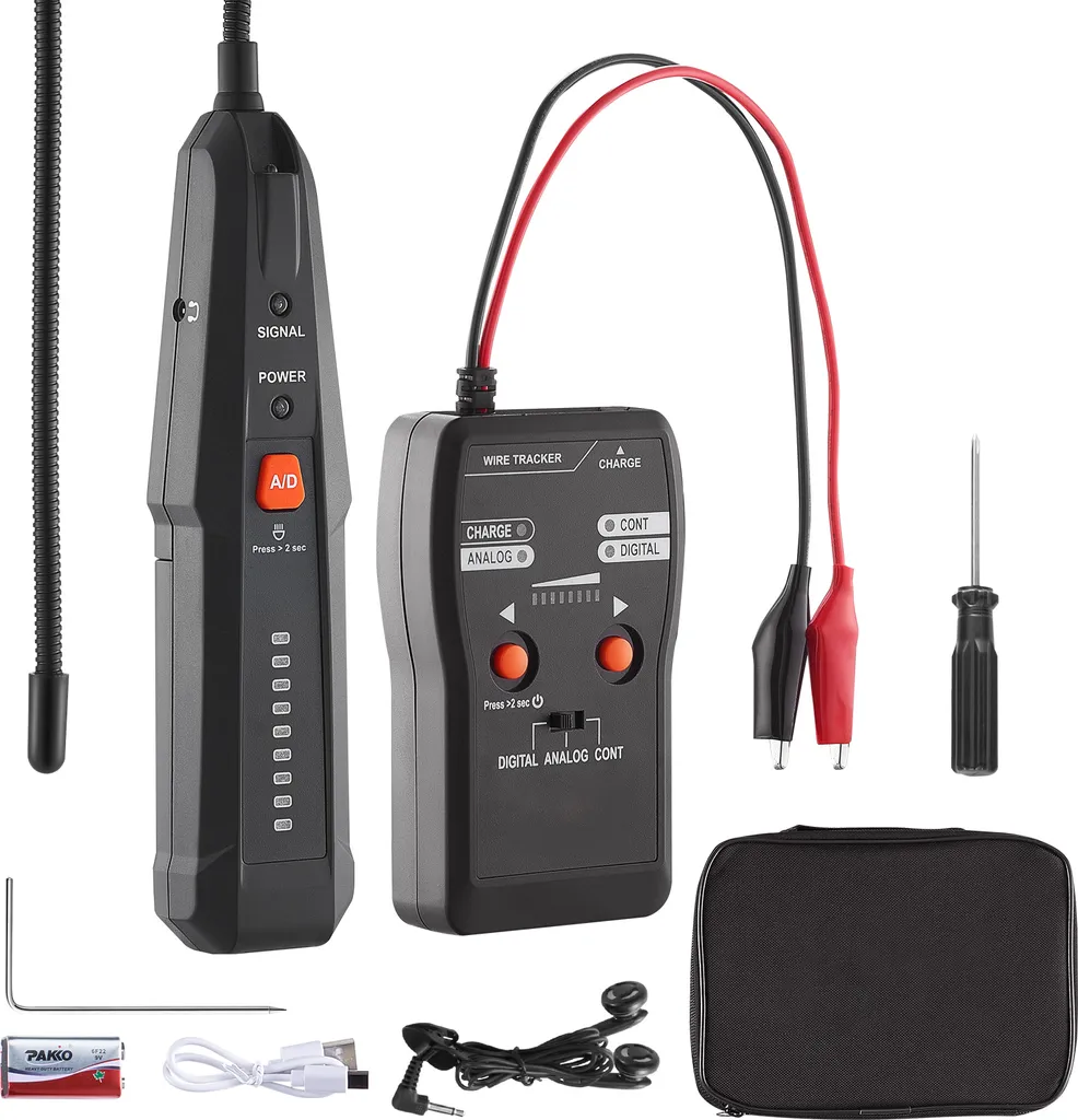 Kit Localizzatore SucceBuy Tubi e Cavi: 1000m di Raggio con Cuffie