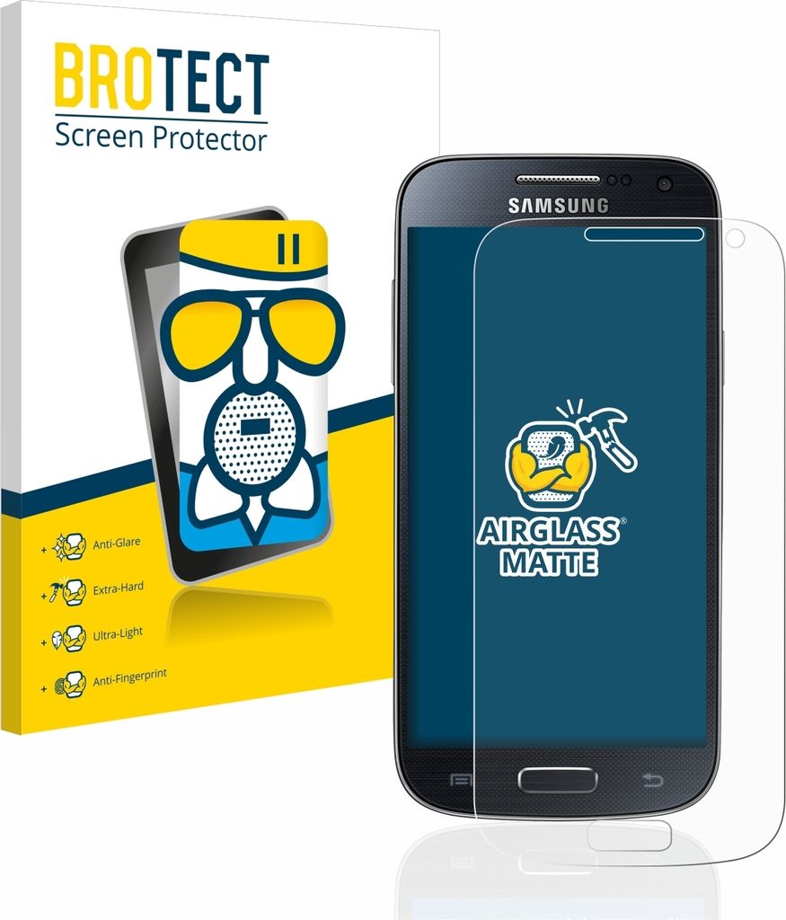 BROTECT Entspiegelungs Schutzglas für Samsung Galaxy S4 Mini Schutzfolie Panzer Folie Glas Display Schutz matt