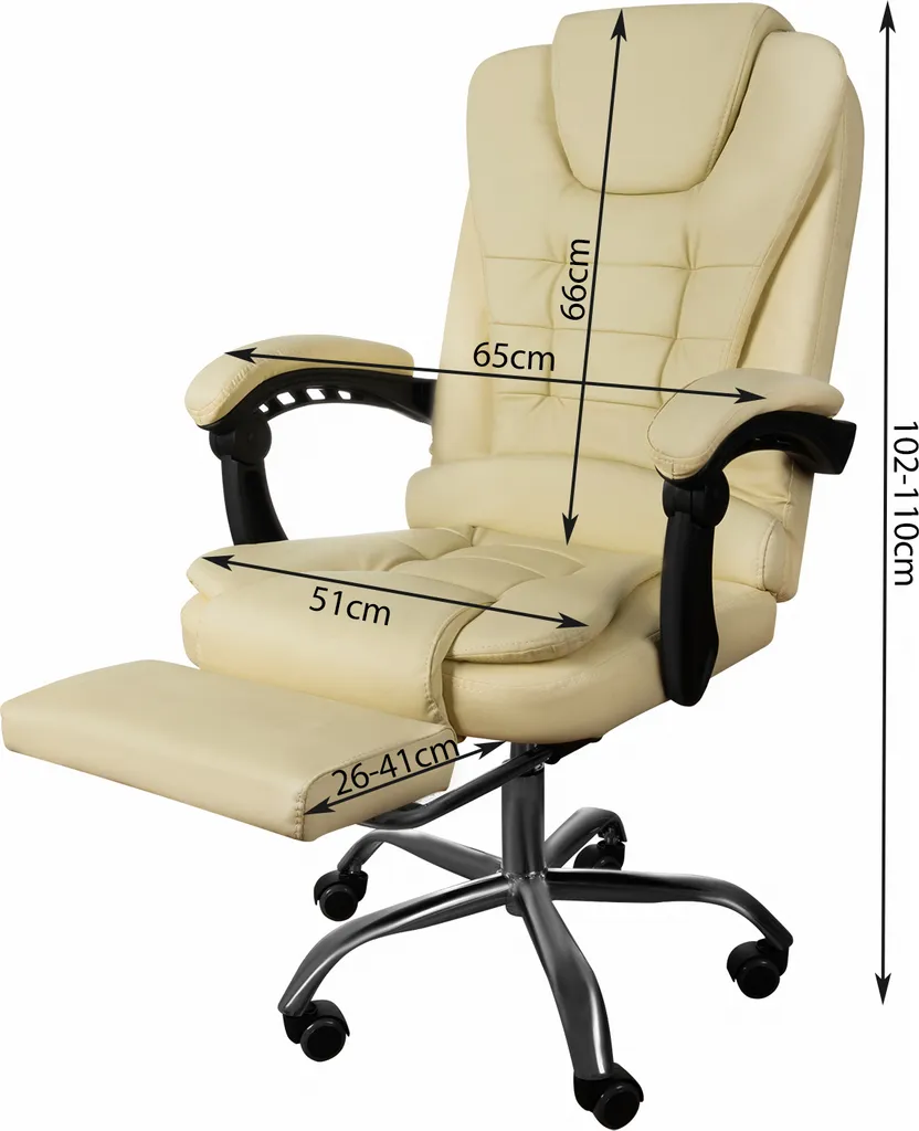 Siège de bureau confortable pour télétravail avec repose-jambes