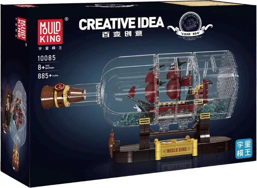 Mould King 10085 Navire Revenge in a Bottle - Modèle d'Exposition