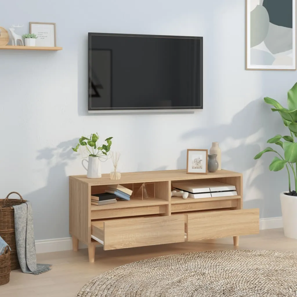 Mobile TV 100cm Rovere Sonoma - Stabile e Pratico | The Living Store