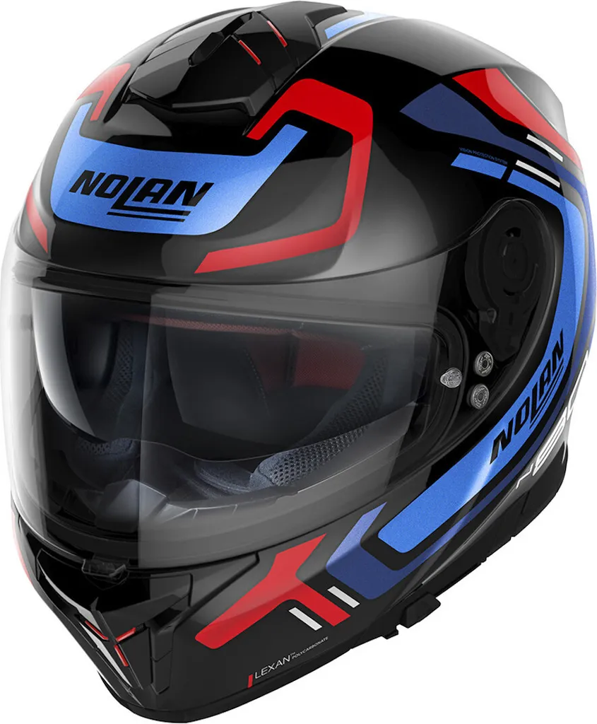 Casque Nolan N80-8 Ally N-Com intégral noir rouge bleu taille XL 62