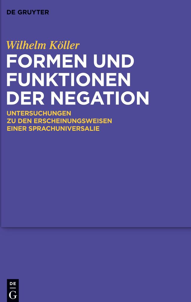 Formen und Funktionen der Negation