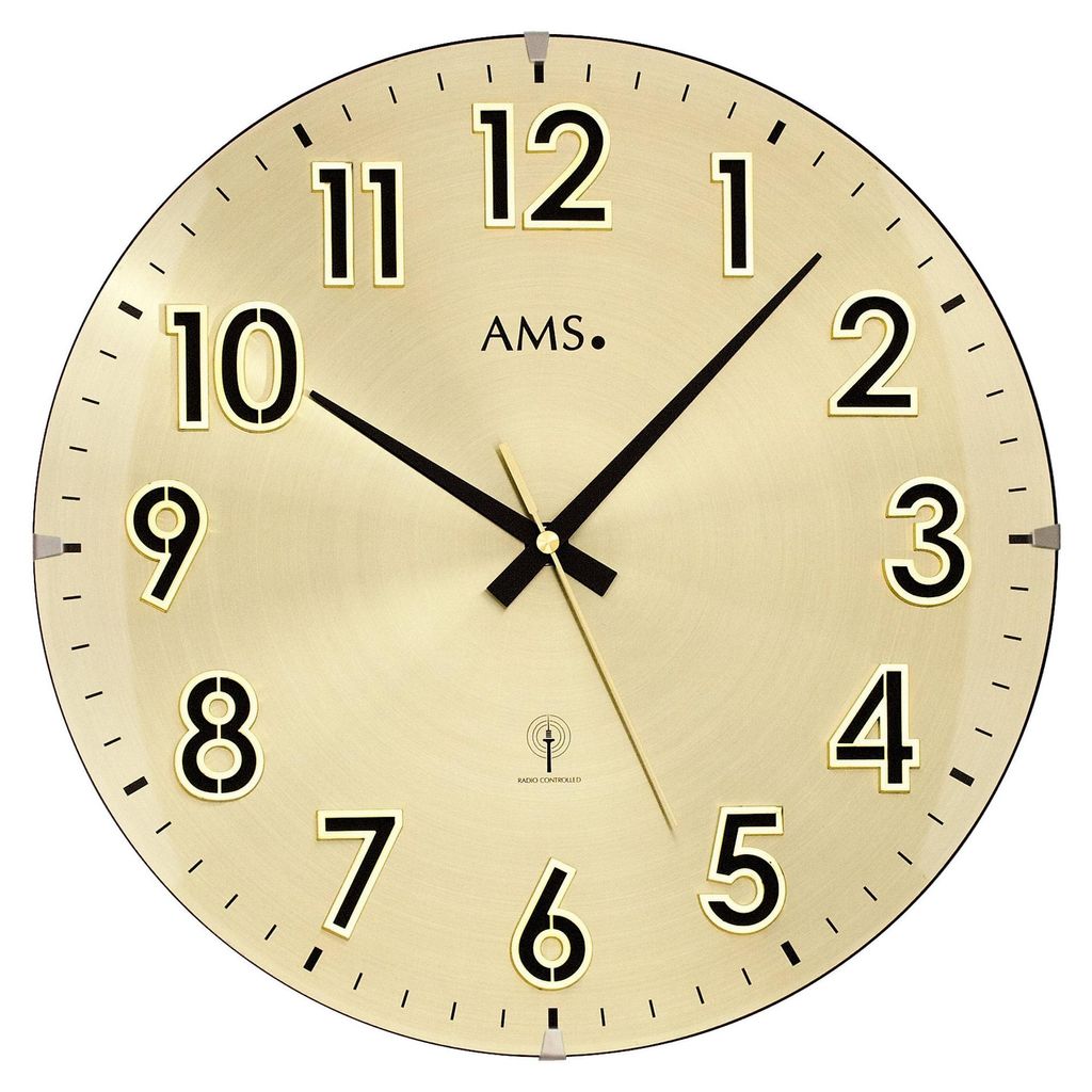 Reloj de pared con radiofrecuencia, marca AMS Funk-Wanduhr, Imagen del producto 