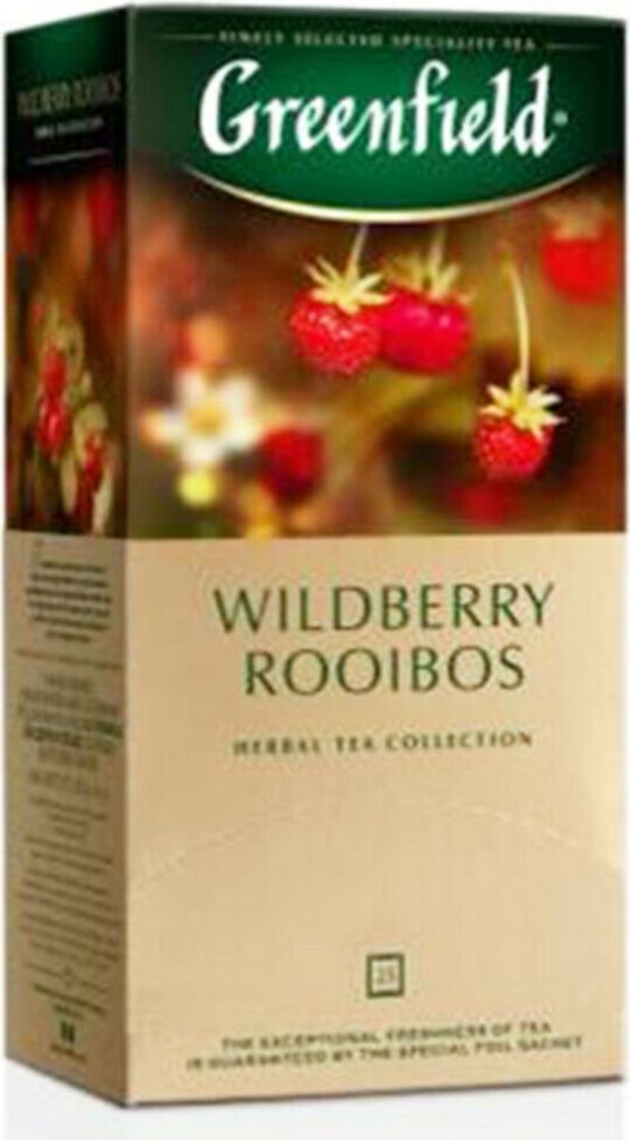 Greenfield Rotbuschtee Wildberry Rooibos 25 Teebeutel Produktbild 