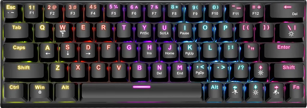 Clavier mécanique compact pour gaming et bureau avec éclairage réglable