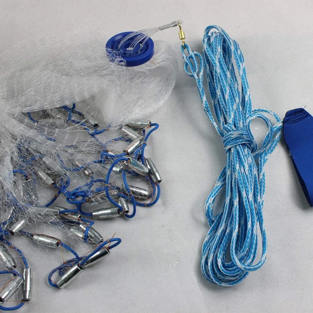 Filet de pêche multifilament 5.4m avec lestage en plomb pour lancer rapide - 2