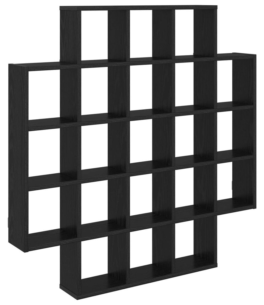 vidaXL Wandplank, zwart eikenhout, 100 x 13 x 100 cm, Productafbeelding 