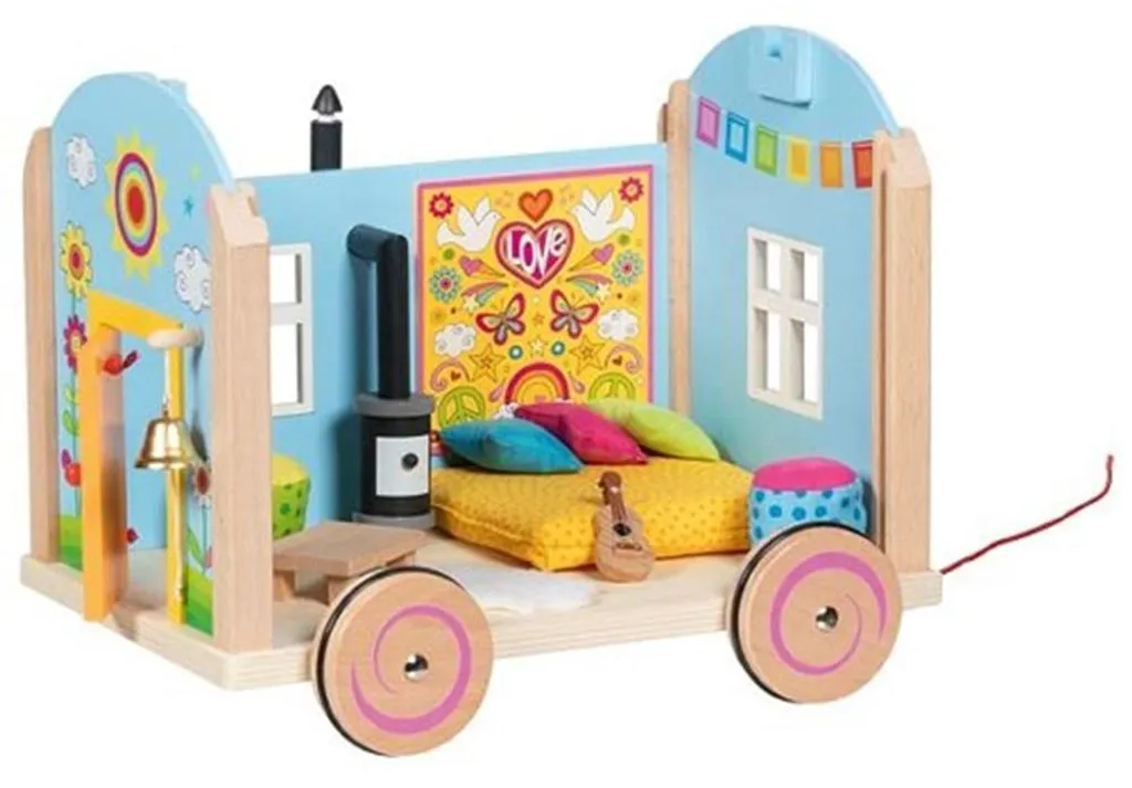 Caravane Bois Goki : Le Jouet Durable pour Stimuler l'Éveil de l'Enfant
