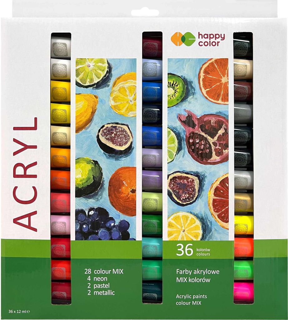 Acrylfarben-Set 36 Farben x 12 ml 3225