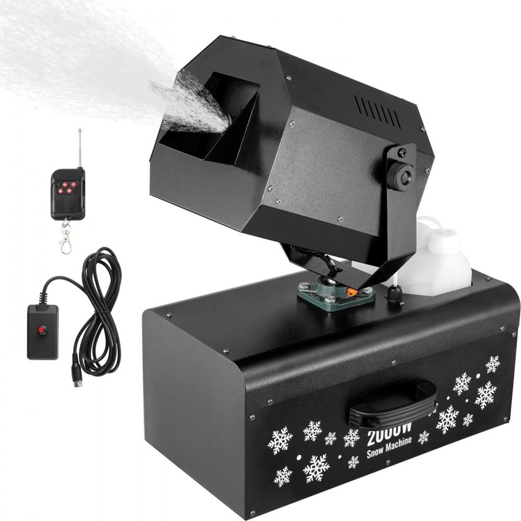 Schneemaschine 2000W - Kabellose Fernbedienung - Schneeproduktionsmaschine für Urlaubsfeiern - Ideal für Winterevents