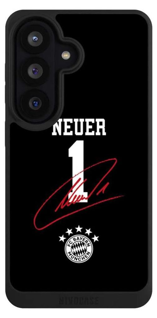 NIVOCASE Handyhülle für Samsung Galaxy S26 Hülle NIVOpure Case Schwarz FC Bayern München FCB Manuel Neuer