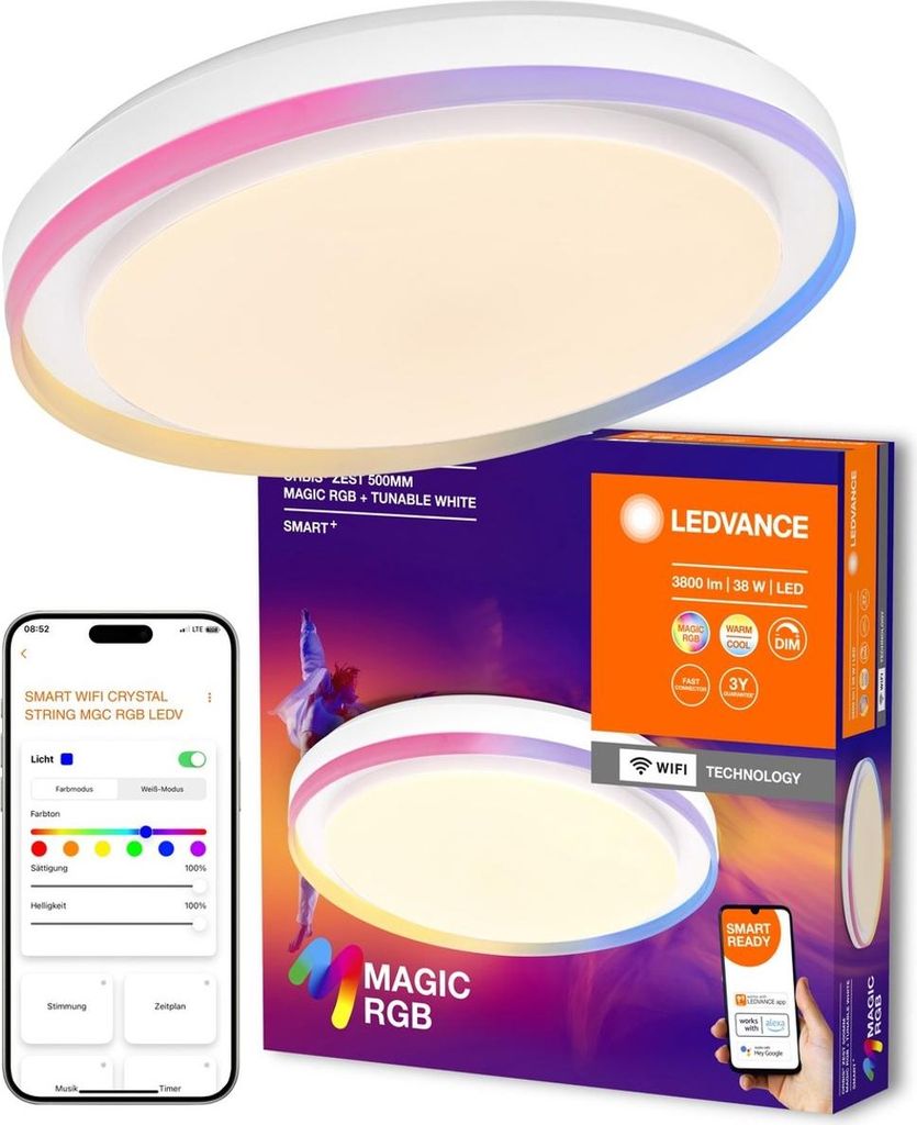 LEDVANCE SMART + WIFI Plafoniera LED, bianca, 32W, 3400lm, Immagine del prodotto 