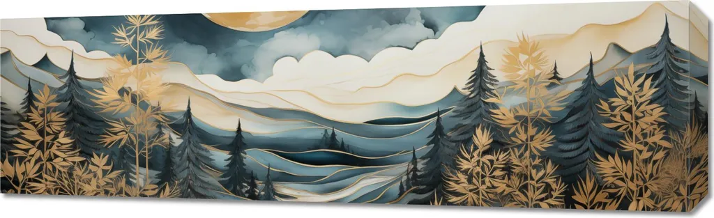 Quadro Bosco Notturno 100x30cm | L'Arredo Murale più Instagrammabile