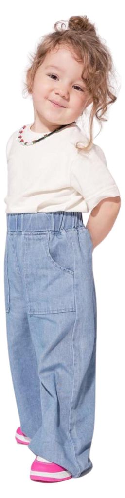 Mädchen Jeanshose - Weite Beine - Größe 116 (5–6 Jahre) - 100% Baumwolle - Bequem und stylisch
