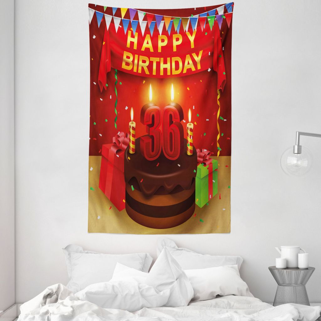 ABAKUHAUS rot Wandteppich und Tagesdecke, Kerzen und Geschenke aus Weiches Mikrofaser Stoff Waschbar ohne Verblassen Digitaldruck, 140 x 230 cm, Bo...