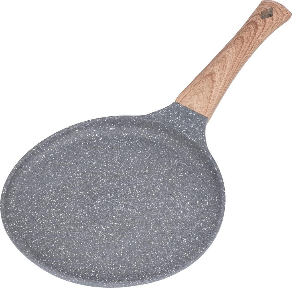 Crêpepfanne 23 cm antihaft Bratpfanne mit abnehmbarem Griff aus Aluminiumlegierung