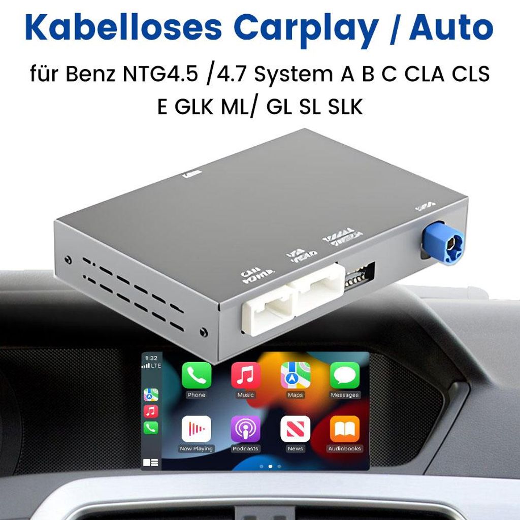 Hexinex Kabelloses CarPlay Android Auto Interface Für Produktbild 