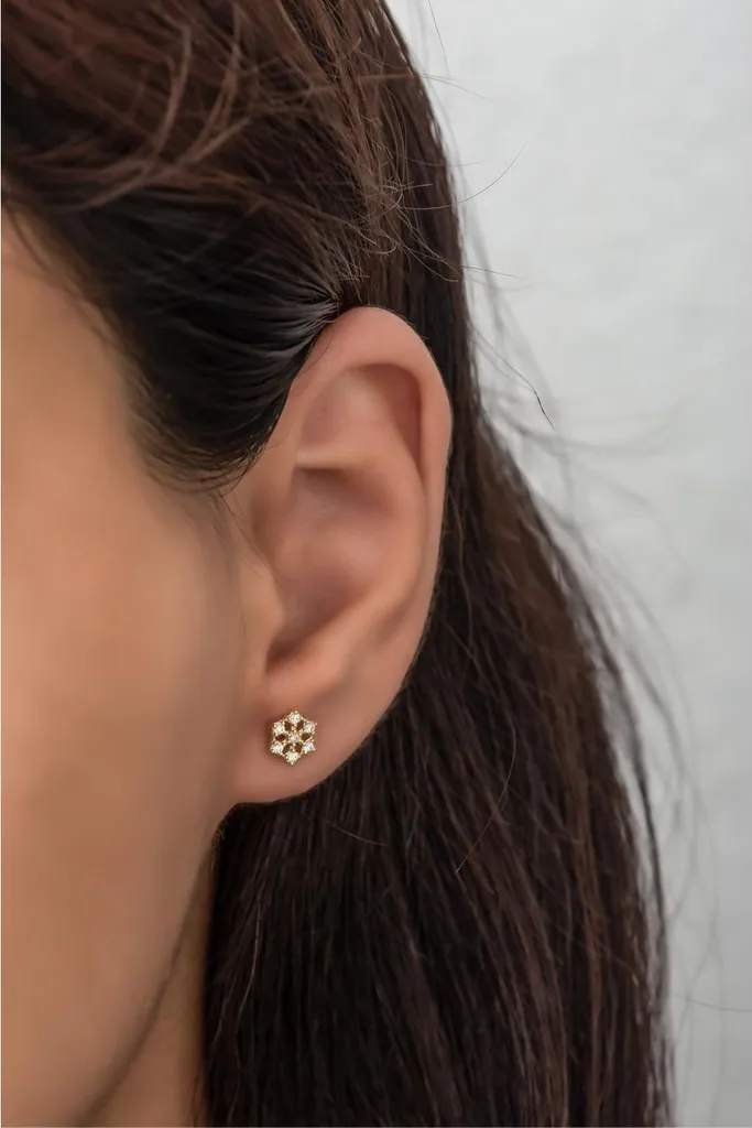 Boucles d'oreilles flocon de neige argent : cadeau idéal pour les fêtes - 3