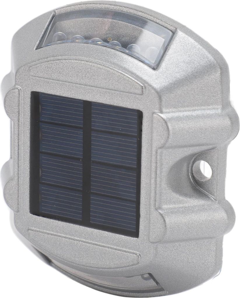 Solar Road Stud Light Aluminiumlegierung Solar Powered Outdoor Waterproof Road Markers 6V 1.8W für Step Sidewalk Stair Garden Ground Blue Light