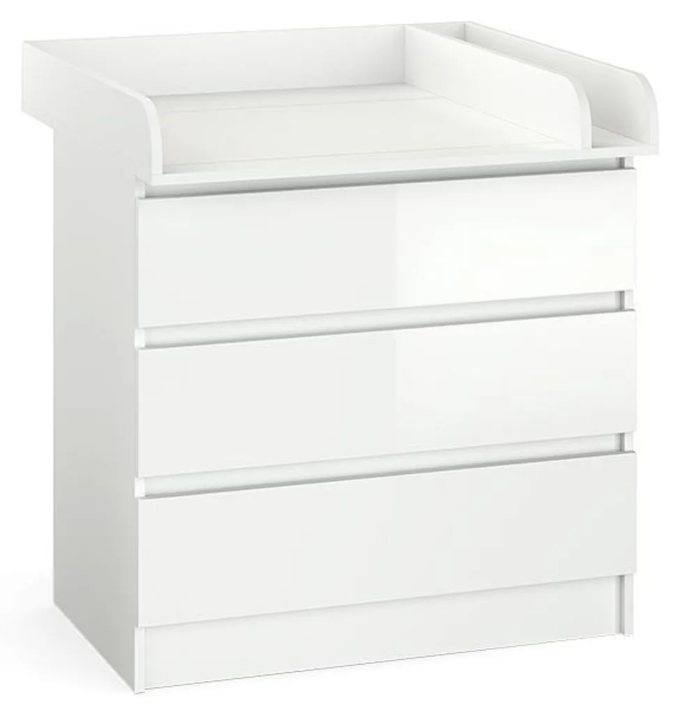 Meuble de change bébé Vicco Emma avec rangements tiroirs blanc 80cm