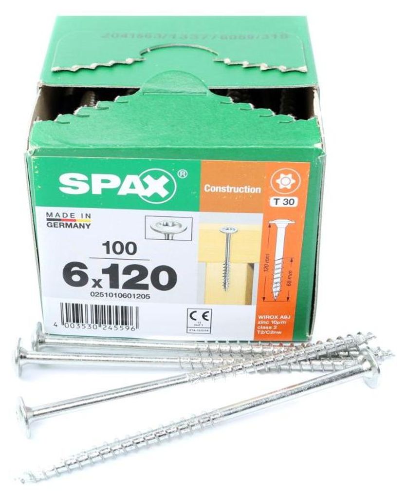 SPAX® 0251010601205 SPAX® Holzbauschrauben T30 Tellerkopf Immagine del prodotto 